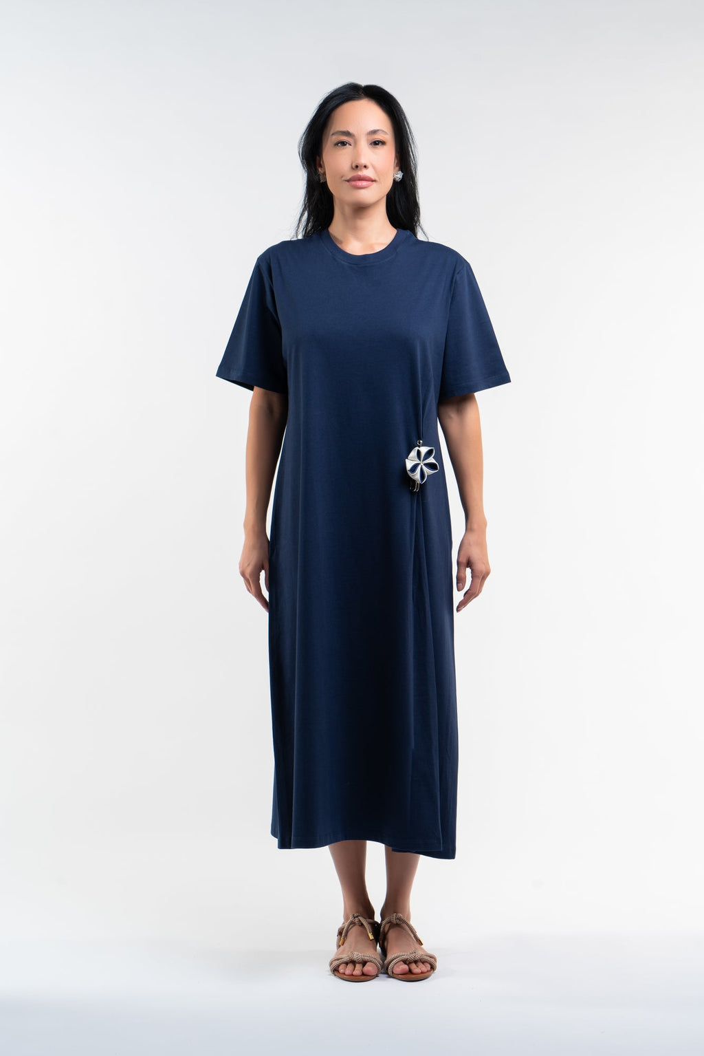 Spring Kanzashi Dress| Navy