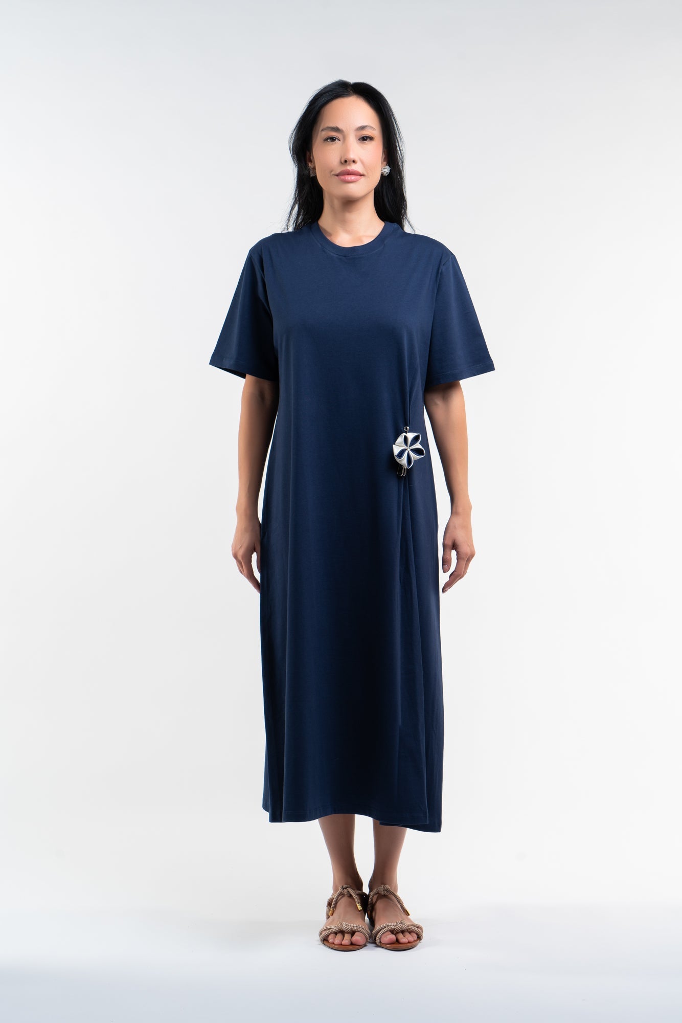 Spring Kanzashi Dress| Navy